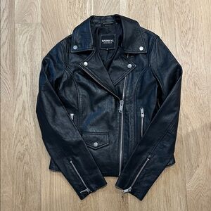 Women's Black Leather Biker Jacket